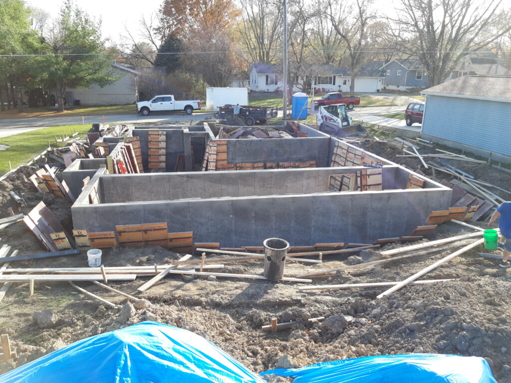 poured concrete basement walls